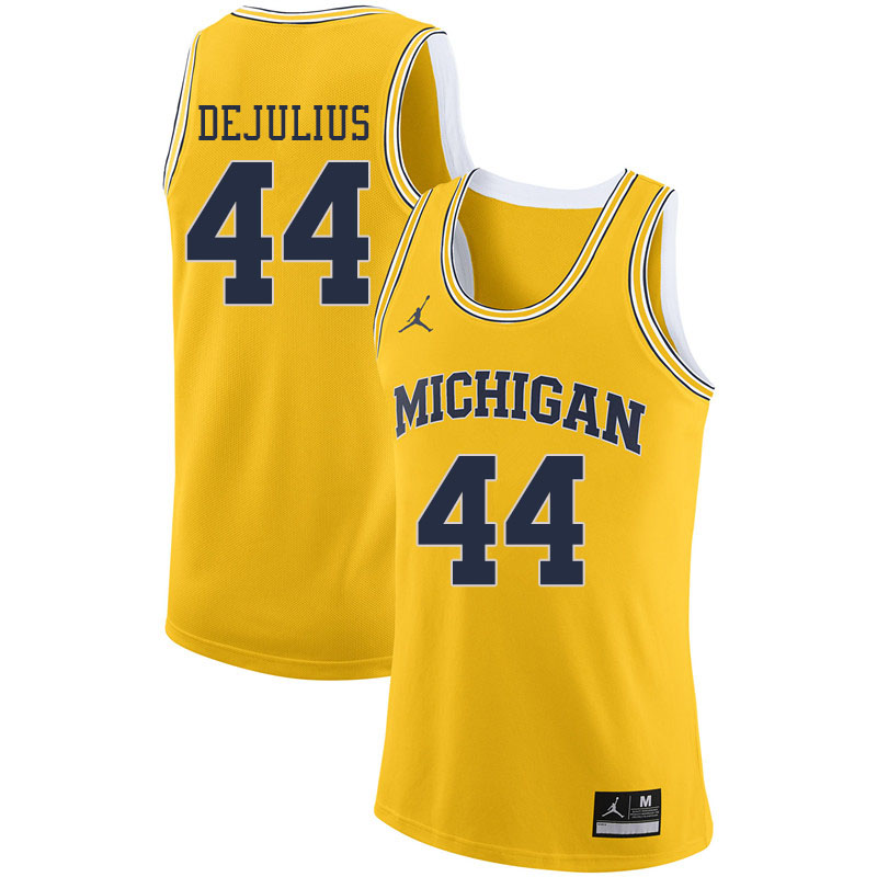 Jordan Brand Men #0 David DeJulius Michigan Wolverines College Basketball Jerseys Sale-Yellow
